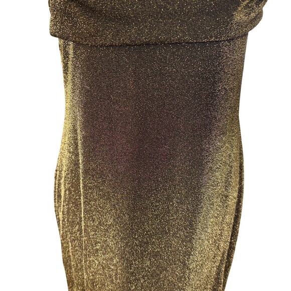 Y2K Vintage 90s Slip Dress S M 4 6 Gold Shimmer Prom Formal RAG whimsygoth 1092 - Picture 4 of 15